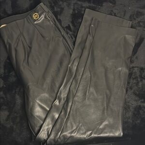 Michael Kors Black and Gold Straight Leg Pants
